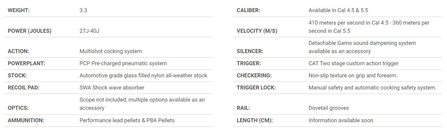 GAMO HPA Tactical 0.22 / 5.5 mm (Ref. 1440-N)